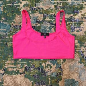 Missguided Neon Pink Crop Top